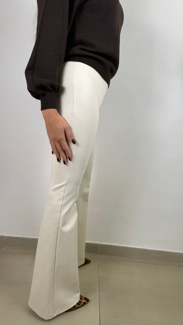 Pantaloni a zampa in punto Milano