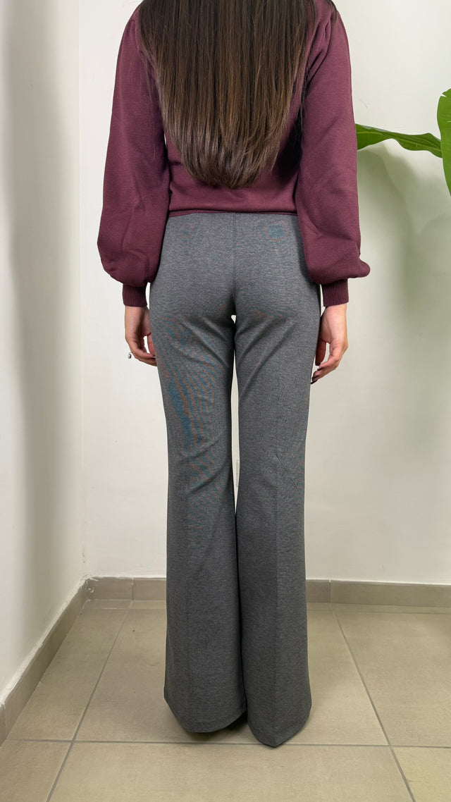 Pantaloni a zampa in punto Milano