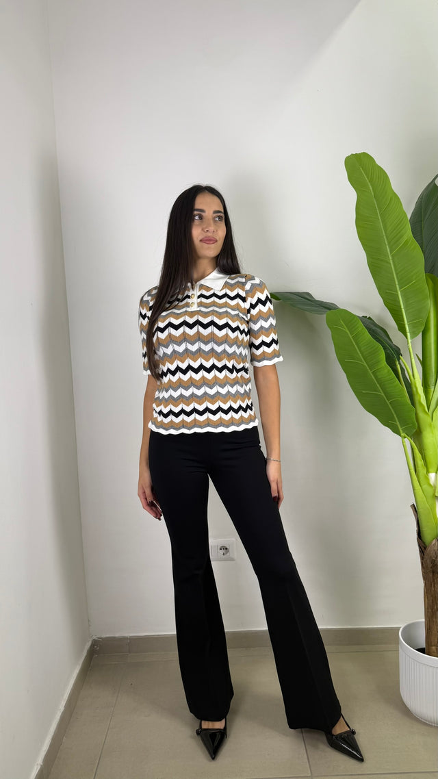 Maglia Polo zigzag