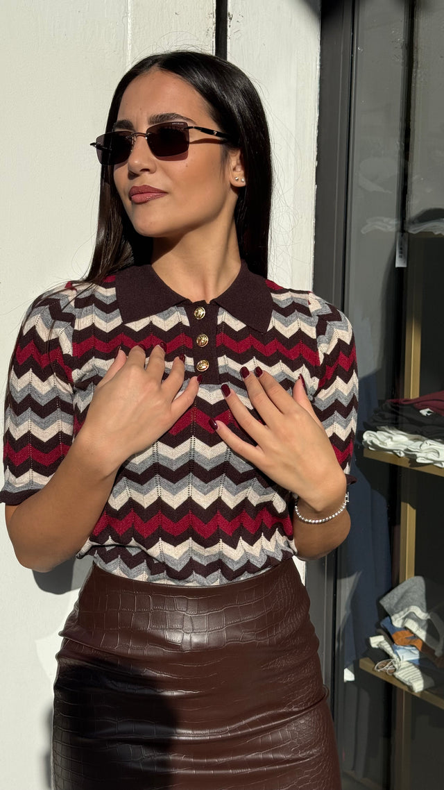 Maglia Polo zigzag