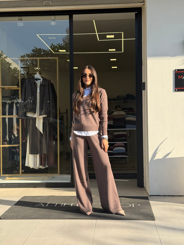 Pantaloni palazzo in lana E.B.