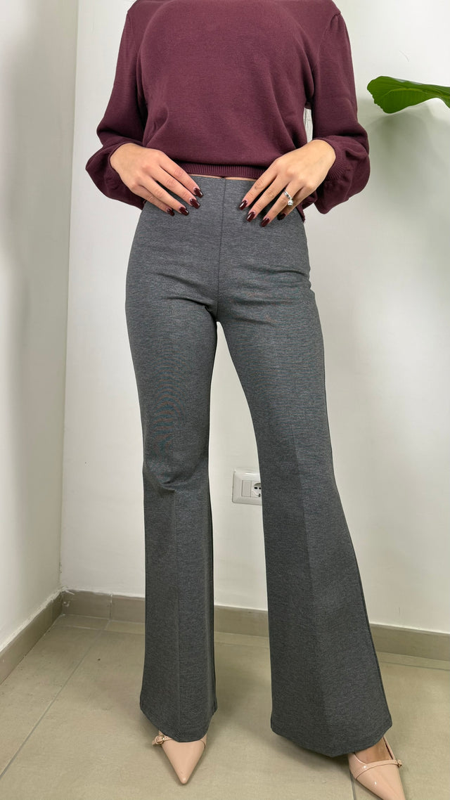 Pantaloni a zampa in punto Milano